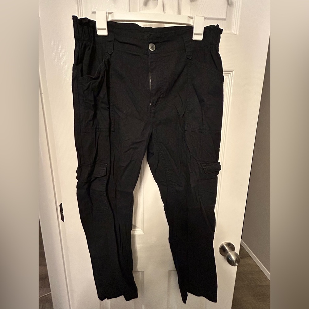 Black Dressy Cargo Pants